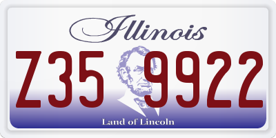 IL license plate Z359922
