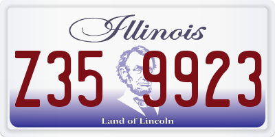 IL license plate Z359923