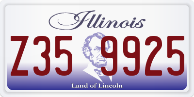 IL license plate Z359925