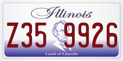 IL license plate Z359926