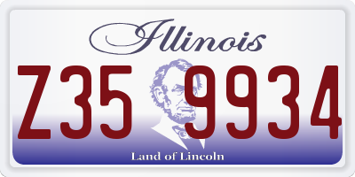 IL license plate Z359934