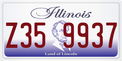 IL license plate Z359937
