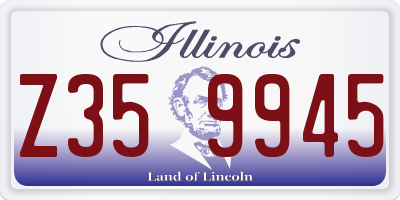 IL license plate Z359945