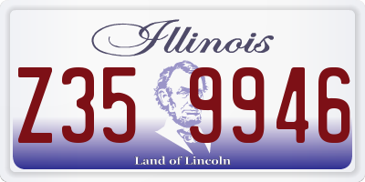 IL license plate Z359946