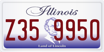 IL license plate Z359950