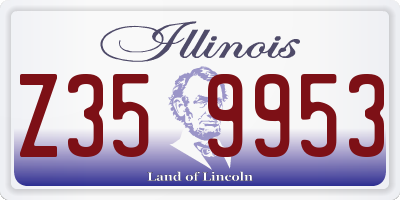 IL license plate Z359953