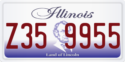 IL license plate Z359955