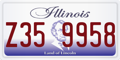 IL license plate Z359958