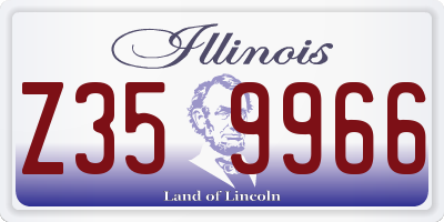 IL license plate Z359966
