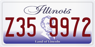 IL license plate Z359972