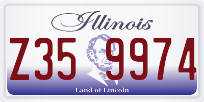 IL license plate Z359974