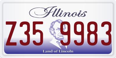 IL license plate Z359983