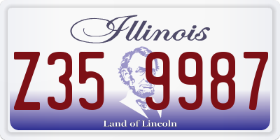 IL license plate Z359987