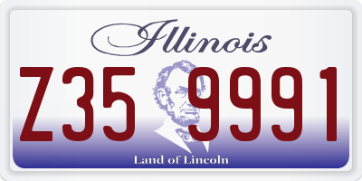 IL license plate Z359991