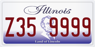 IL license plate Z359999