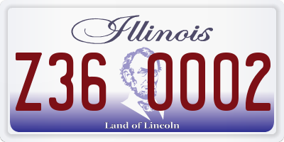 IL license plate Z360002