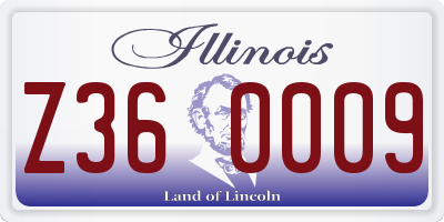 IL license plate Z360009