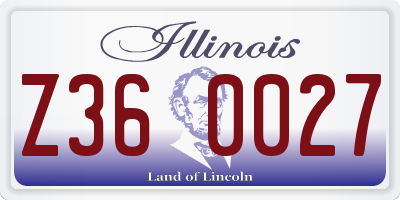 IL license plate Z360027