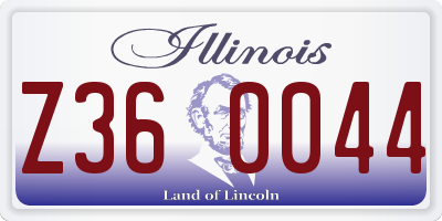 IL license plate Z360044