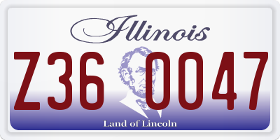 IL license plate Z360047