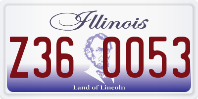 IL license plate Z360053