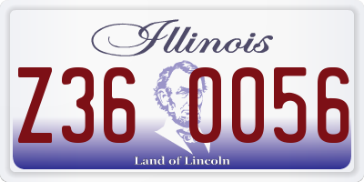 IL license plate Z360056