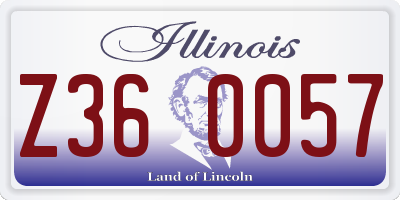 IL license plate Z360057