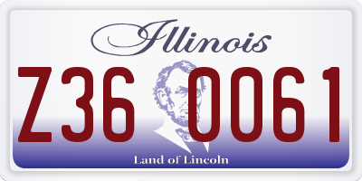 IL license plate Z360061