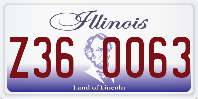 IL license plate Z360063