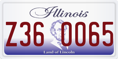 IL license plate Z360065