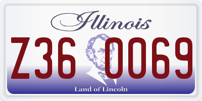 IL license plate Z360069