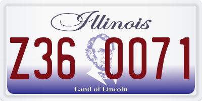 IL license plate Z360071