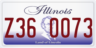 IL license plate Z360073