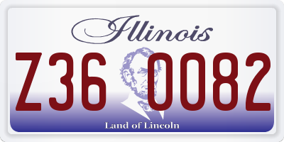 IL license plate Z360082