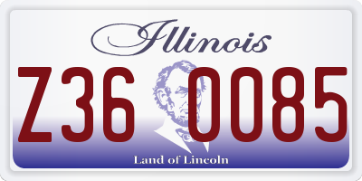 IL license plate Z360085