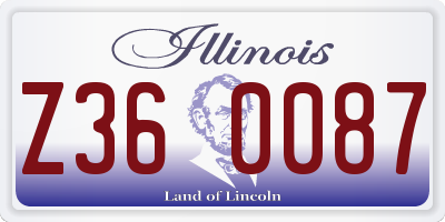 IL license plate Z360087