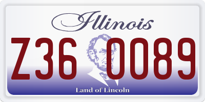 IL license plate Z360089
