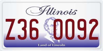 IL license plate Z360092