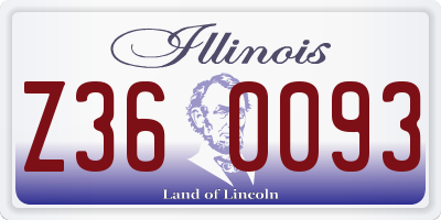 IL license plate Z360093