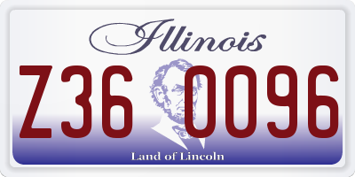 IL license plate Z360096