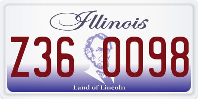 IL license plate Z360098