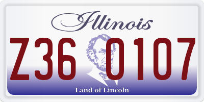 IL license plate Z360107