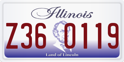 IL license plate Z360119