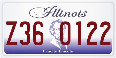 IL license plate Z360122