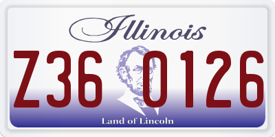 IL license plate Z360126