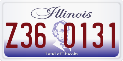 IL license plate Z360131