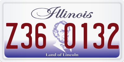IL license plate Z360132