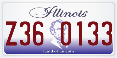 IL license plate Z360133