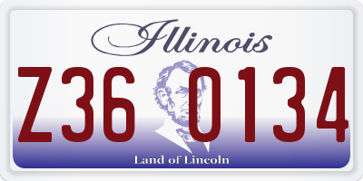 IL license plate Z360134