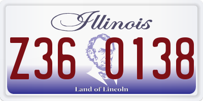 IL license plate Z360138
